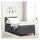 vidaXL Boxspringbett 90 x 200 cm Dunkelgrau/Weiß