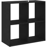 vidaXL Bücherregal 68,5 x 32 x 68,5 cm Schwarz