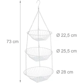 Relaxdays Obstkorb in weiß