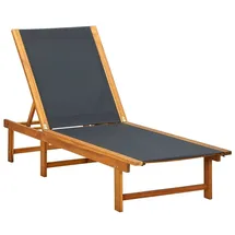 vidaXL Sonnenliege 200 x 66 x 34 cm schwarz
