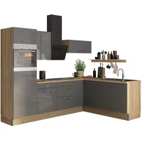 OPTIFIT Winkelküche L-Form 270 cm anthrazit