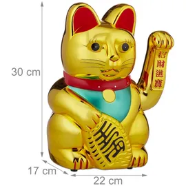 Relaxdays Deko Figuren + Skulpturen, Winkekatze