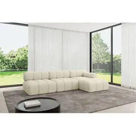 altdecor Ecksofa modulares Sofa Razon-L2 - 285x160x70 cm Beige Bouclé