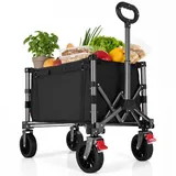yeaupe pro Bollerwagen Faltbar Klein schwarz