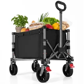 yeaupe pro Bollerwagen Faltbar Klein schwarz