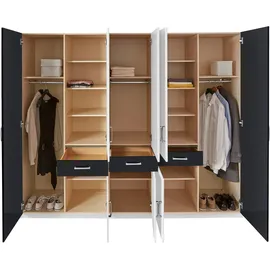 Priess Kleiderschrank 230 x 193 x 55 cm Schwarz