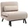 Homcom Schlafsessel 75 x 75 x 70 cm Beige mit Kissen