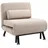 Homcom Schlafsessel 75 x 75 x 70 cm Beige mit Kissen