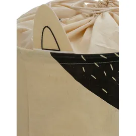 OTTO home Wäschesack OTTO HOME "Millisy", beige (natur), B:35cm H:50cm T:35cm Ø:35cm, Baumwolle, Polyester, Wäschesammler, mit Igel-Motiv, Höhe ca. 50 cm