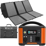 nio-tec Tragbare Powerstation 296Wh + Solarpaneel 200W Camping Solargenerator