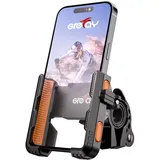 Grefay Fahrrad Handyhalterung【1s-Sperre】 Handyhalterung Motorrad Fahrrad Handyhalterung Lenker Halter für iPhone 17 16 15 14 13 Pro Max Plus, Samsung S24, Smartphone (Orange)