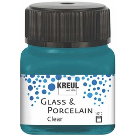 Kreul 16216 - Glass & Porcelain Clear türkis, 20 ml