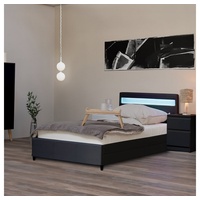LED Bett NUBE mit Schubladen - 90 x 200 - versch. Ausführungen - ohne Matratze - Dunkelgrau