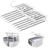 Set Mit 2 Hosenbügeln Aus Edelstahl, Platzsparend.