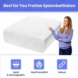 4mybaby GmbH Spannbettlaken Frottee 80 x 200 cm weiß