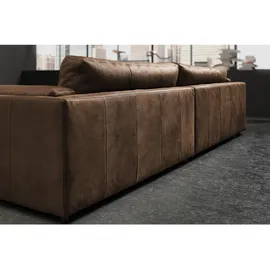 KAWOLA Big Sofa RAINA Leder braun - Braun