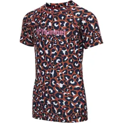 hummel hmlAZUL Badeshirt Mädchen hot sauce 140