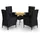 vidaXL Garten-Bistro-Set 5-tlg. Schwarz