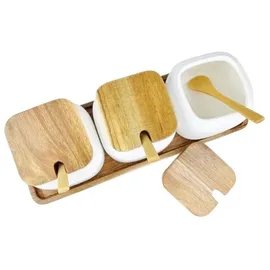 Ladelle ESSENTIALS Dosen- & Löffel-Set weiss