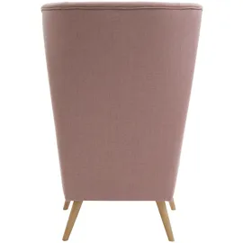 Home Affaire Sessel HOME AFFAIRE "Salla auch in Fellimitat und Feincord, viele Bezugsarten, Ohrensessel", rosa (rosé), B:78cm H:118cm T:94cm, Struktur fein (100% Polyester), Sessel, Sessel, wahlweise mit oder ohne Hocker; großer Sessel: Maße B/T/H: 78/94/118cm
