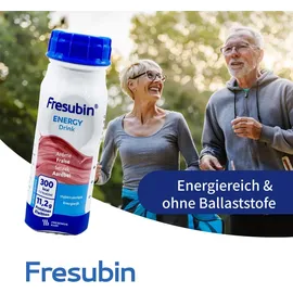 Fresenius Fresubin ENERGY Drink Erdbeere | Trinknahrung hochkalorischer Energy Drink Erdbeere 6x4x200ml Trinkflasche