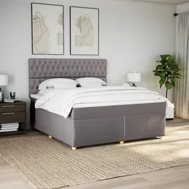 vidaXL Boxspringbett 180 x 200 cm Taupe