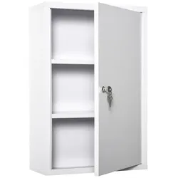 kleankin Medizinschrank, mit Schloss, LxBxH: 18 x 40 x 60 cm - weiss