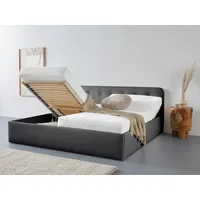 Westfalia Schlafkomfort Polsterbett "Rostock", schwarz, L:210cm, Bezug 100% Polyurethan,