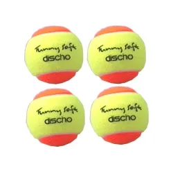 Tennisbälle - DISCHO Funny Soft - Methodik Stage 2 - 4er Packung