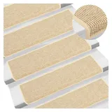 vidaXL Stufenmatte 65 x 21 cm Hellbeige