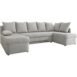 Jockenhöfer Wohnlandschaft JOCKENHÖFER GRUPPE "Arktis U-Form, B: 260 cm", grau (hellgrau), B:260cm T:85cm, Korpus: 100% Polyester;Kissen: 100% Polyester, Sofas, Wohnlandschaft, mit Bettfunktion & Bettkasten, Unser Dauertiefpreis, Topseller