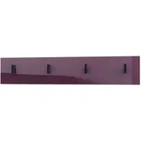 Vladon Garderobenpaneel, Brombeere, Holzwerkstoff, 72.5x14.5x3.5 cm, Garderobe, Garderobenleisten & Garderobenhaken