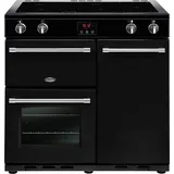 Belling Farmhouse Range Cooker, 90 Induktion schwarz 444411126 - Schwarz