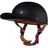 Motorrad Halbschalen Halbhelm Halbschalenhelm Baseballmütze-Helm Baseball Cap Brain-Cap Motorradhelm Mit ECE Cruiser Chopper Scooter Helm Für Bike Cruiser Chopper Moped Scooter(8,M(57~58CM))