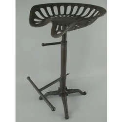 Casa Padrino Industrie Stil Gusseisen Barhocker Rustikal Braun H. 75 cm
