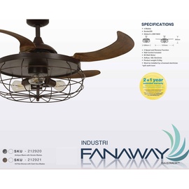 Fanaway Industri 122 cm Deckenventilator bronze