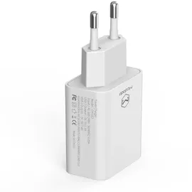 Wisam® Mcdodo CH-6720 Dual USB Fast Travel Charger Ladeadapter Ladegerät Wandladegerät mit iOS Kabel (1M) Weiß - Weiß
