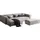 LeGer Home by Lena Gercke Eckcouch Cord 2-Sitzer Grau