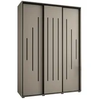 Abiks möbel MÖBEL Kryspol Schwebetürenschrank, Kaschmir, Metall, Nachbildung, 10