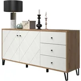 trendteam Sideboard 183 x 76 x 40 cm Weiß