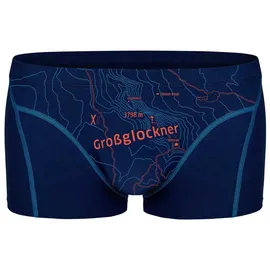 Ein schöner Fleck Erde Herren Boxershorts - Shorts, Print, Bio-Baumwolle Großglockner (Blau) L