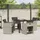 vidaXL Garten Essgruppe 5 Stk. Hellgrau Poly-Rattan
