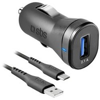 sbs mobile Auto-Ladeset mit Micro-USB USB-Ladegerät 10W KFZ, LKW Ausgangsstrom (max.) 2.1A Anzahl A