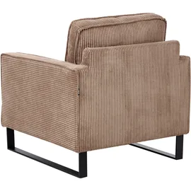 Beliani Sessel VIND Cord 72 x 71 x 70 cm Beige mit Kissen