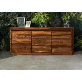 Massivmoebel24 Sideboard 185 x 80 x 40 cm Walnuss gewachst