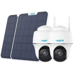 REOLINK Überwachungskamera "Argus Series B420 - 3MP Überwachungskamera Aussen Akku Wi-Fi PT", weiß, B:20cm H:39,6cm T:24cm, Überwachungskameras, Personen-/Fahrzeugerkennung, Zwei-Wege-Audio, Nachtsicht, Zeitraffer