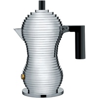 Alessi Pulcina Espressokocher, - aluminium-schwarz / 70 ml