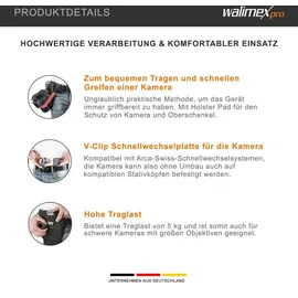 walimex pro Kamera Hüftgurt mit 2x V-Dock Argus