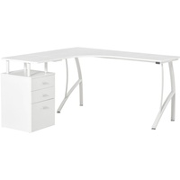 Homcom Schreibtisch mit Schubladen Weiß