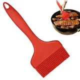 Extra Large Backpinsel aus Silikon, großer Grillpinsel zum Kochen, extra breiter Backpinsel zum Grillen, Kochen, Küchenpinsel, hitzebeständiger Grillpinsel für Saucen, Butter, Öl, Marinaden (rot)